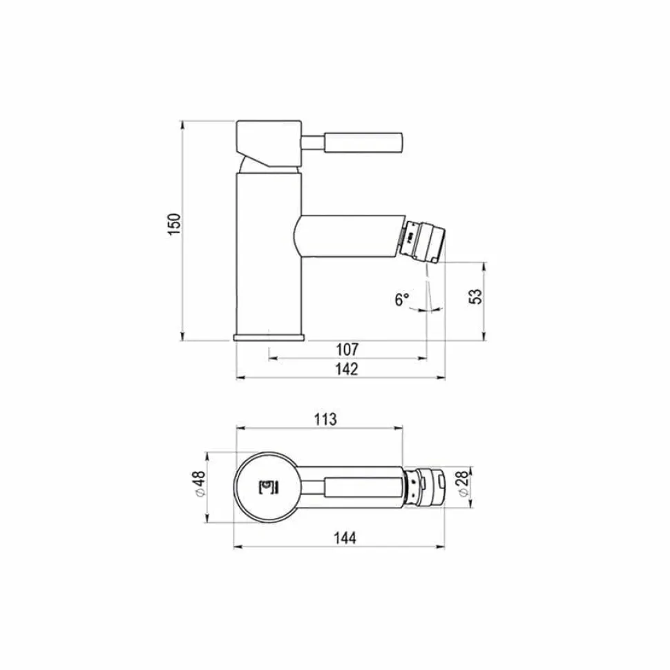 Grifo De Bidet Sin Desagüe 8657000 – Theo City – Galindo