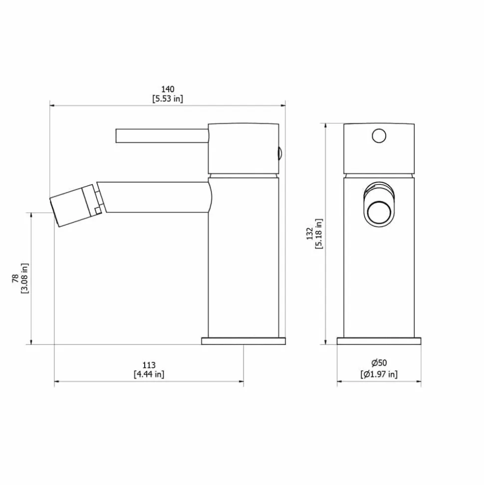 Grifo De Bidet Trama Cromo Negro Cepillado – 4977036 – Galindo – LuxCover