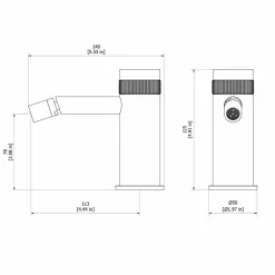 Grifo De Bidet Zoom Cromo Negro Cepillado – 4987036 – Galindo – LuxCover