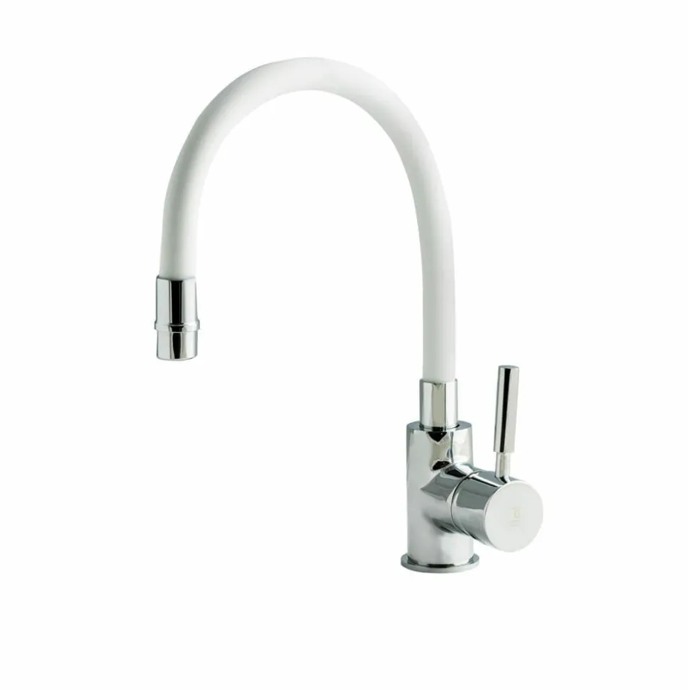 Grifo De Cocina Caño Flexible Theo Blanco – 8649511 – Galindo – LuxCover