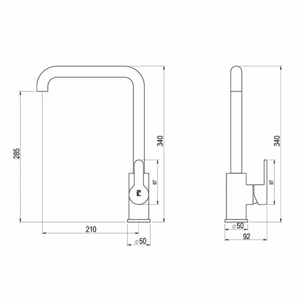 Grifo De Cocina Cromo – Pysa – 8548600 – Galindo