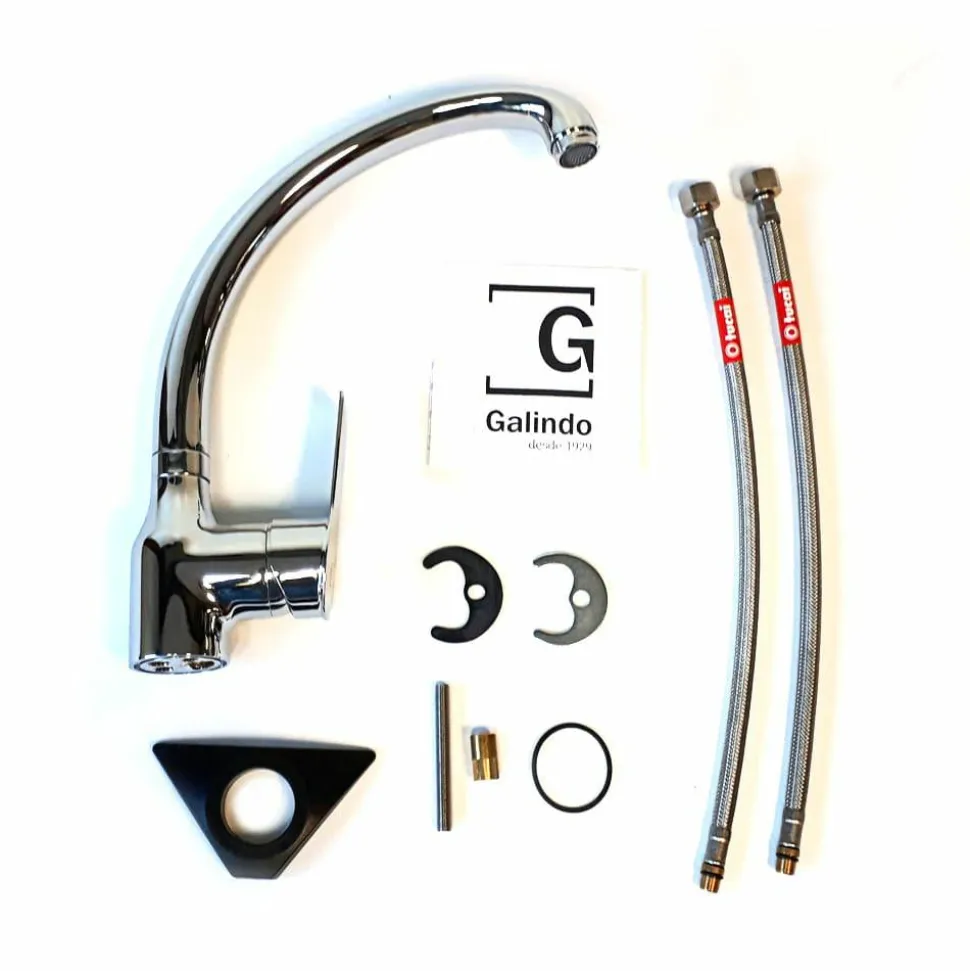 Grifo De Cocina Fregadero Monomando Mezclador Cromo – Albos – 7128600 – Galindo