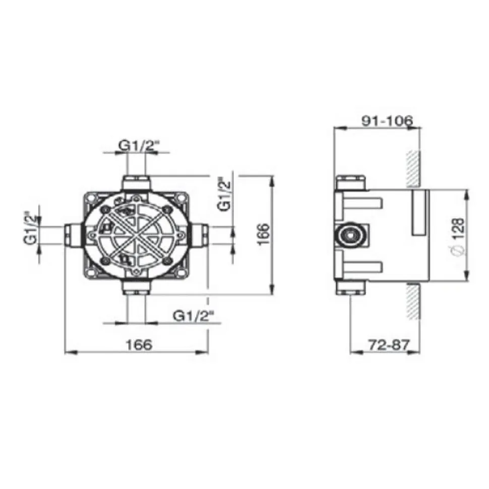 Grifo De Ducha + Caja Empotrable – Aroha – 460T300 – Galindo