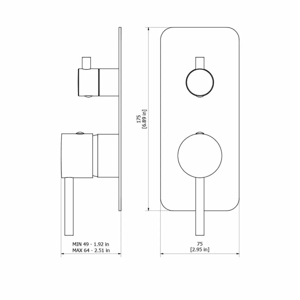 Grifo De Ducha Empotrable 3 Vías Trama Oro Cepillado – 4977229 – Galindo – LuxCover