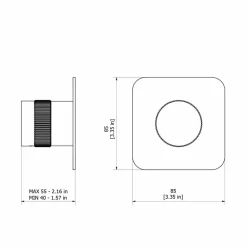 Grifo De Ducha Empotrable Zoom Cromo – 4987300 – Galindo