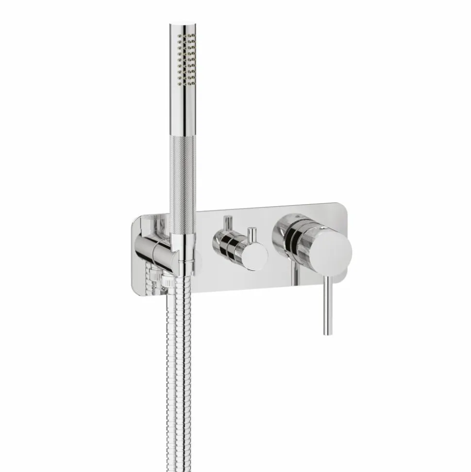 Grifo De Ducha Mural 3 Vías Trama Cromo Con Accesorios De Ducha – 4979200 – Galindo