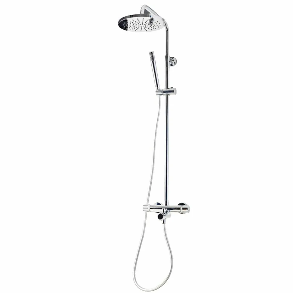 Grifo De Ducha Termostática Con Columna Pysa Rociador 250 Mm Abs Y Flexo PVC – 50049700 – Galindo