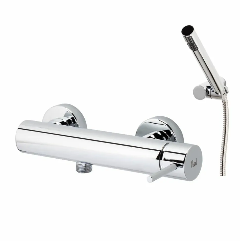 Grifo De Ducha Theo Dark Cromo Con Accesorios De Ducha – 8633000 – Galindo