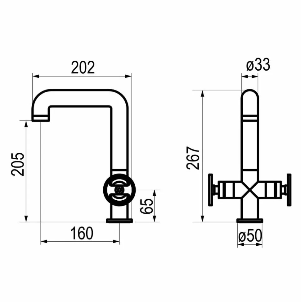 Grifo De Lavabo Alto Bimando Strem Pulsador Round – 7965300 – Galindo