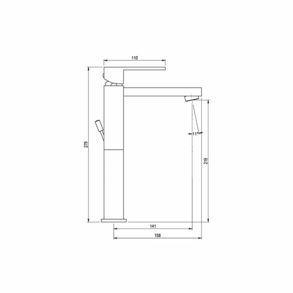 Grifo De Lavabo Alto Cromo – Nitro – 5245500 – Galindo