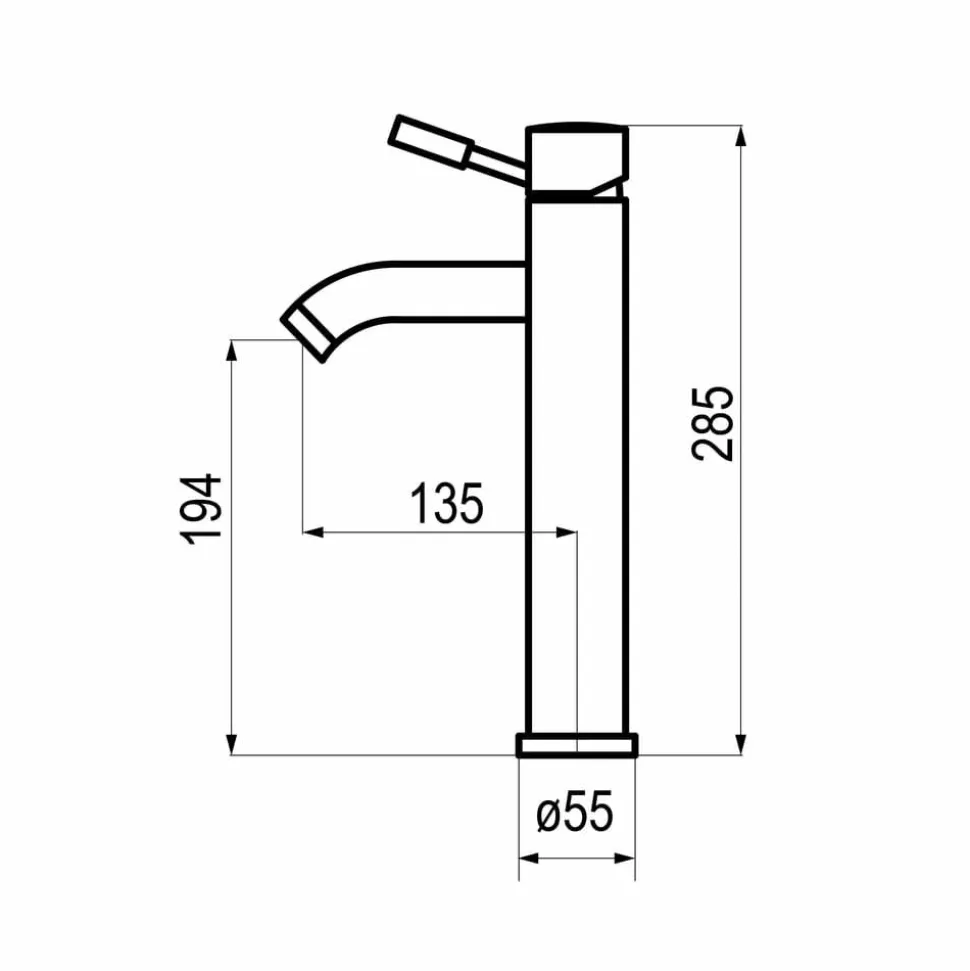 Grifo De Lavabo Alto Inox – 8665500 – Galindo
