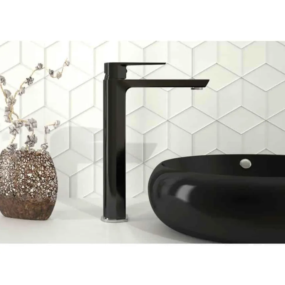 Grifo De Lavabo Alto Negro – Aroha – Galindo – 4605516 – LuxCover