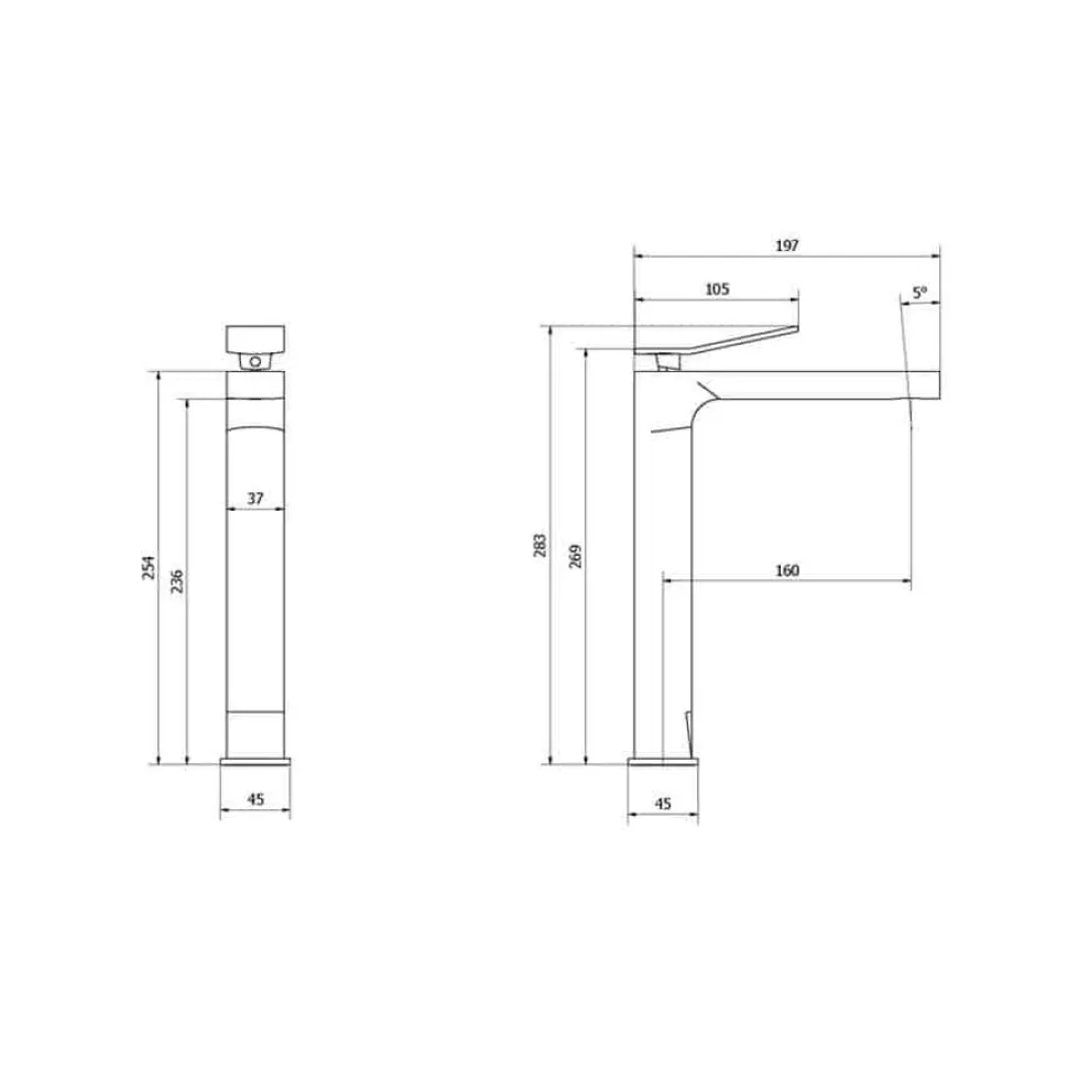 Grifo De Lavabo Alto – Wave – 7945500 Galindo