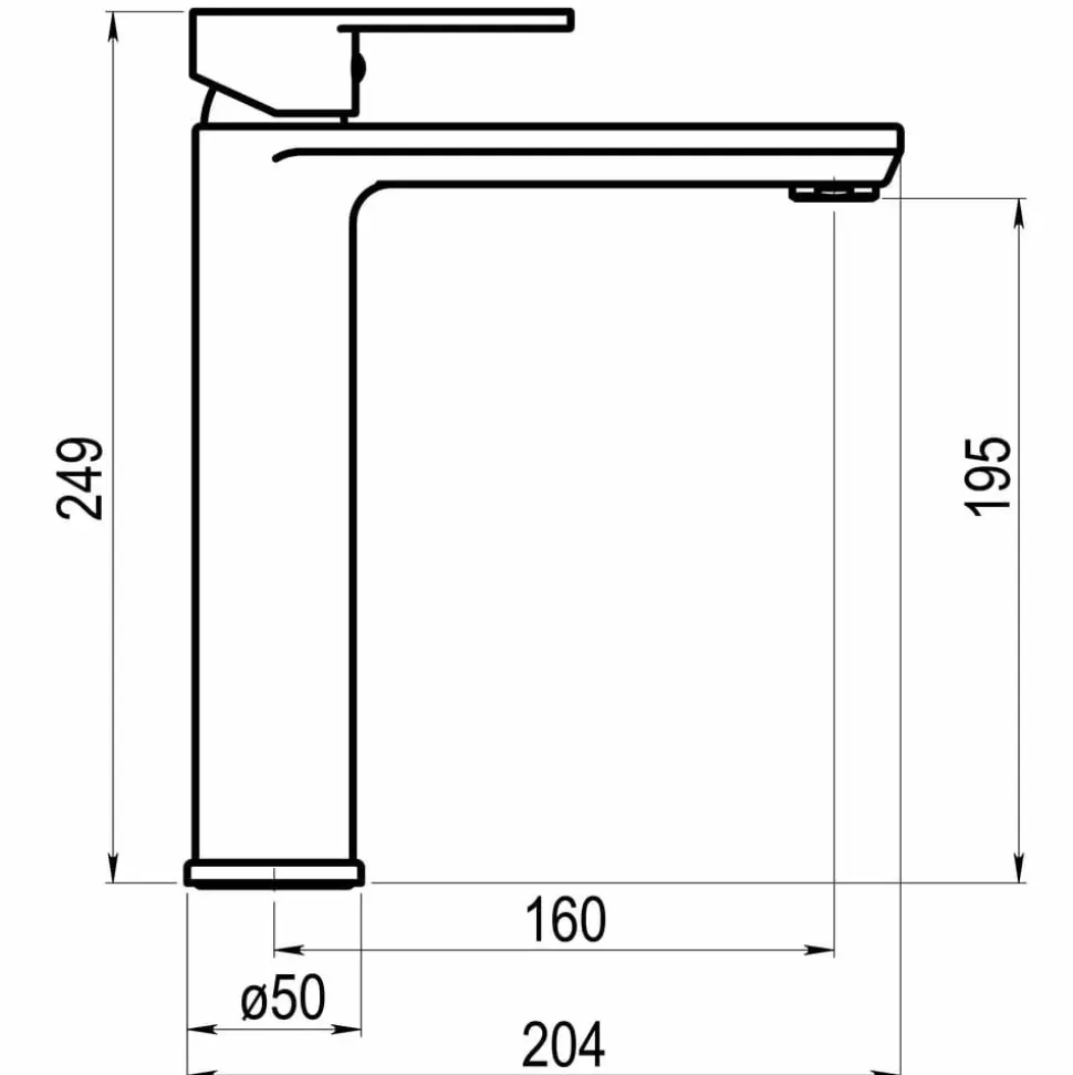 Grifo De Lavabo Alto Zip Plus 2.0 Cromo Con Desagüe Semiautomático – 2154500 – Galindo