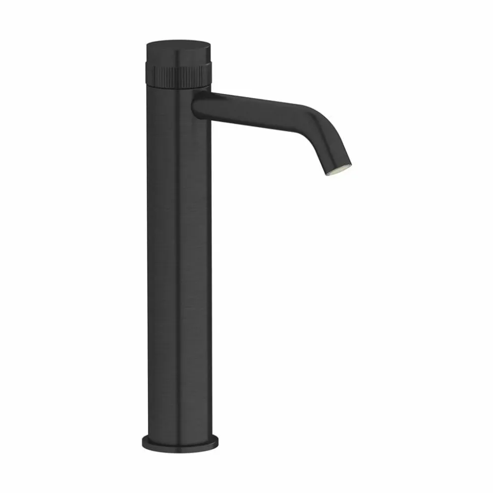 Grifo De Lavabo Alto Zoom Cromo Negro Cepillado – 4985536 – Galindo – LuxCover