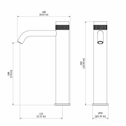 Grifo De Lavabo Alto Zoom Níquel – 4985571 – Galindo – LuxCover