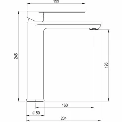 Grifo De Lavabo Caño Alto Blanco – Nine – 4625511 – Galindo