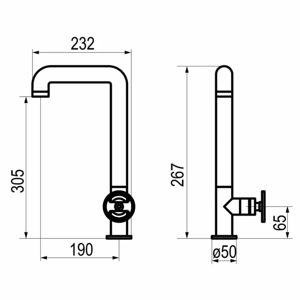 Grifo De Lavabo Caño Alto Con Desagüe – Strem – 7964500 – Galindo
