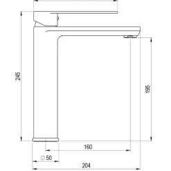 Grifo De Lavabo Caño Alto Con Desagüe – Nine – 4634500 – Galindo