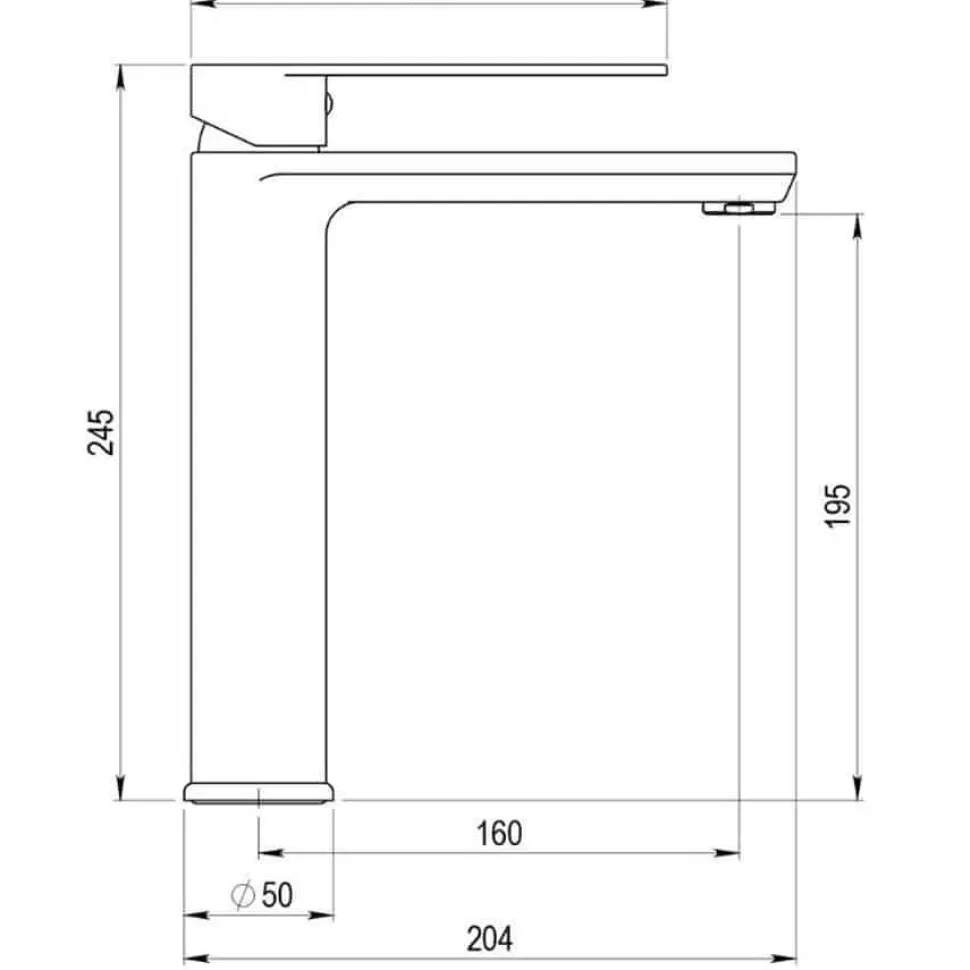 Grifo De Lavabo Caño Alto Con Desagüe – Nine – 4634500 – Galindo