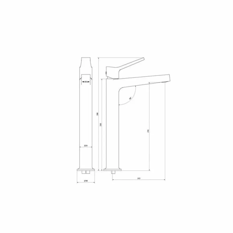 Grifo De Lavabo Caño Alto – Twit – 4945100 – Galindo