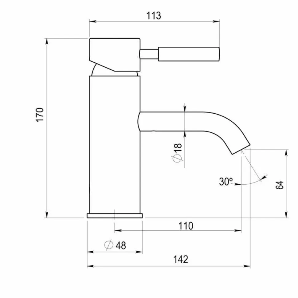 Grifo De Lavabo Caño Curvo Con Desagüe – Theo City – 8654000 – Galindo