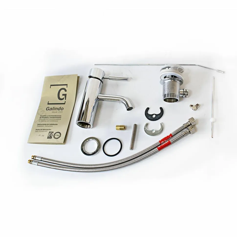 Grifo De Lavabo Caño Curvo Con Desagüe – Theo City – 8654000 – Galindo