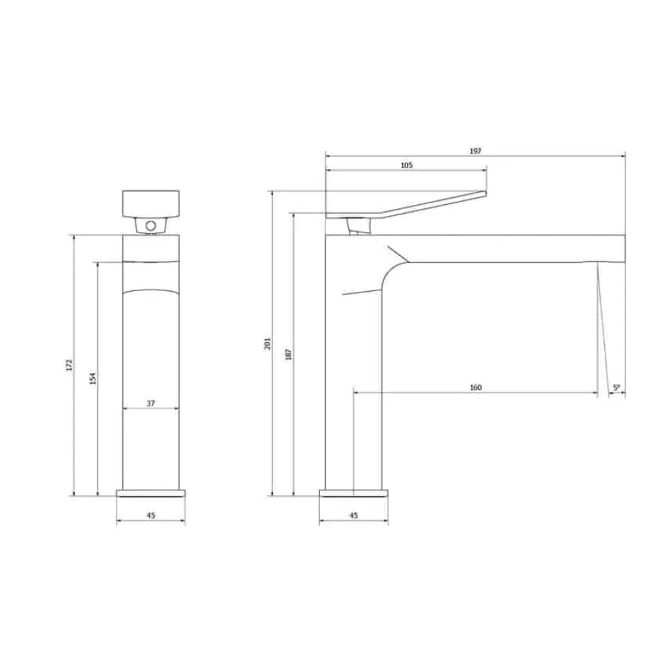 Grifo De Lavabo Medio Con Desagüe – Wave – 7944100 – Galindo