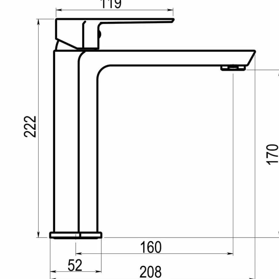 Grifo De Lavabo Medio Sin Desagüe Semiautomático – Aroha – Galindo – 4605100