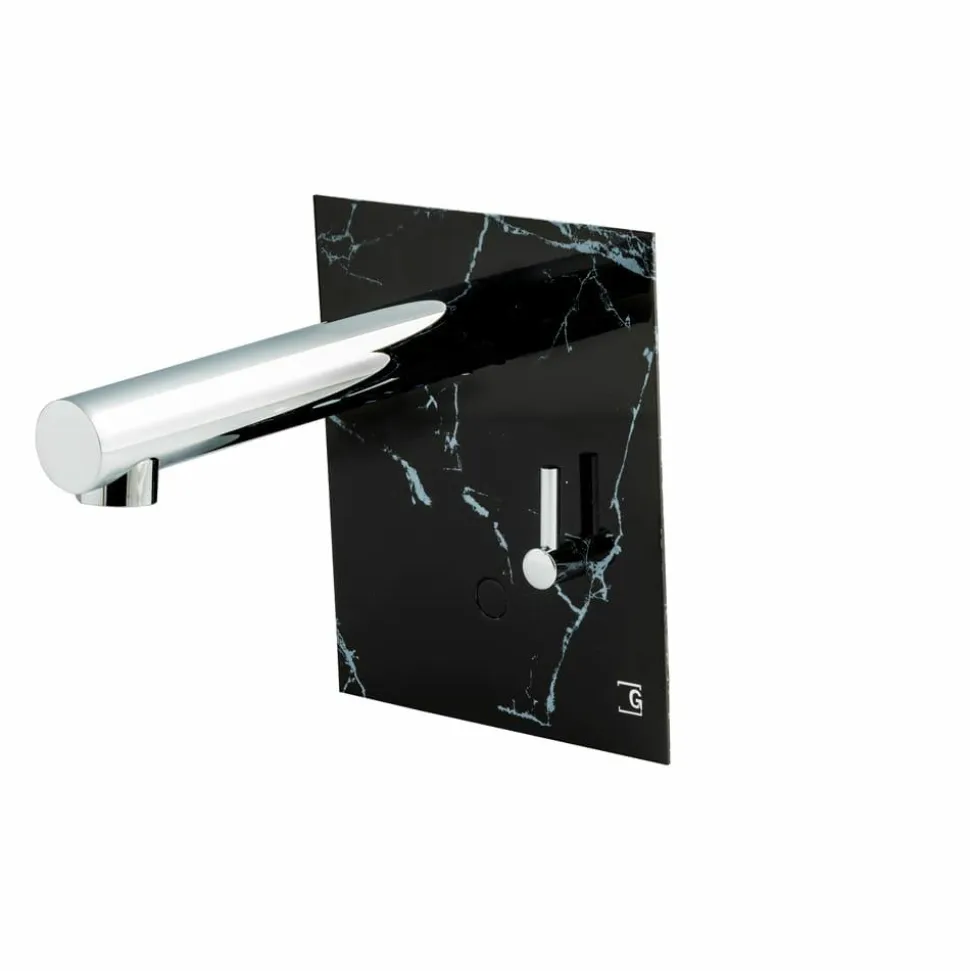 Grifo De Lavabo Mezclador Mural Empotrado Aroha Tech Electrónico Sensor Mármol Negro Transformador – P2678251 – Galindo – LuxCover