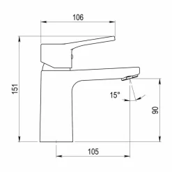 Grifo De Lavabo Monomando Apertura En Frío Con Desagüe Semiautomático – AF7174000 – Cónico – Galindo