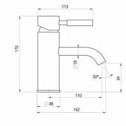 Grifo De Lavabo Monomando Caño Curvo – Theo City – 8655000 – Galindo
