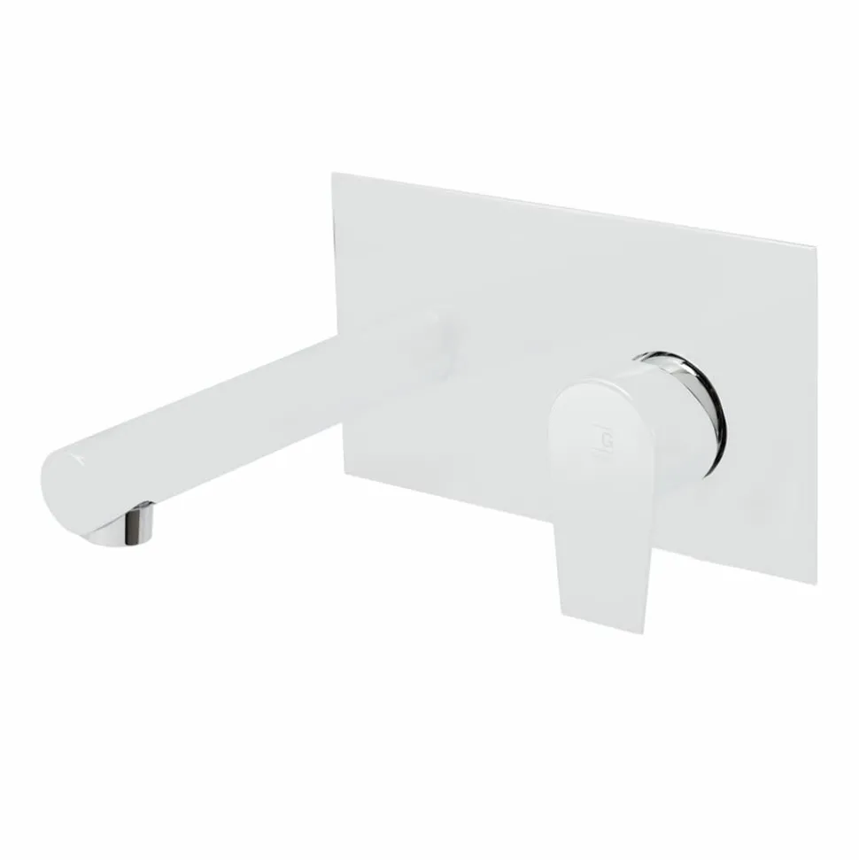 Grifo De Lavabo Mural Blanco – Aroha – Galindo – 4605611