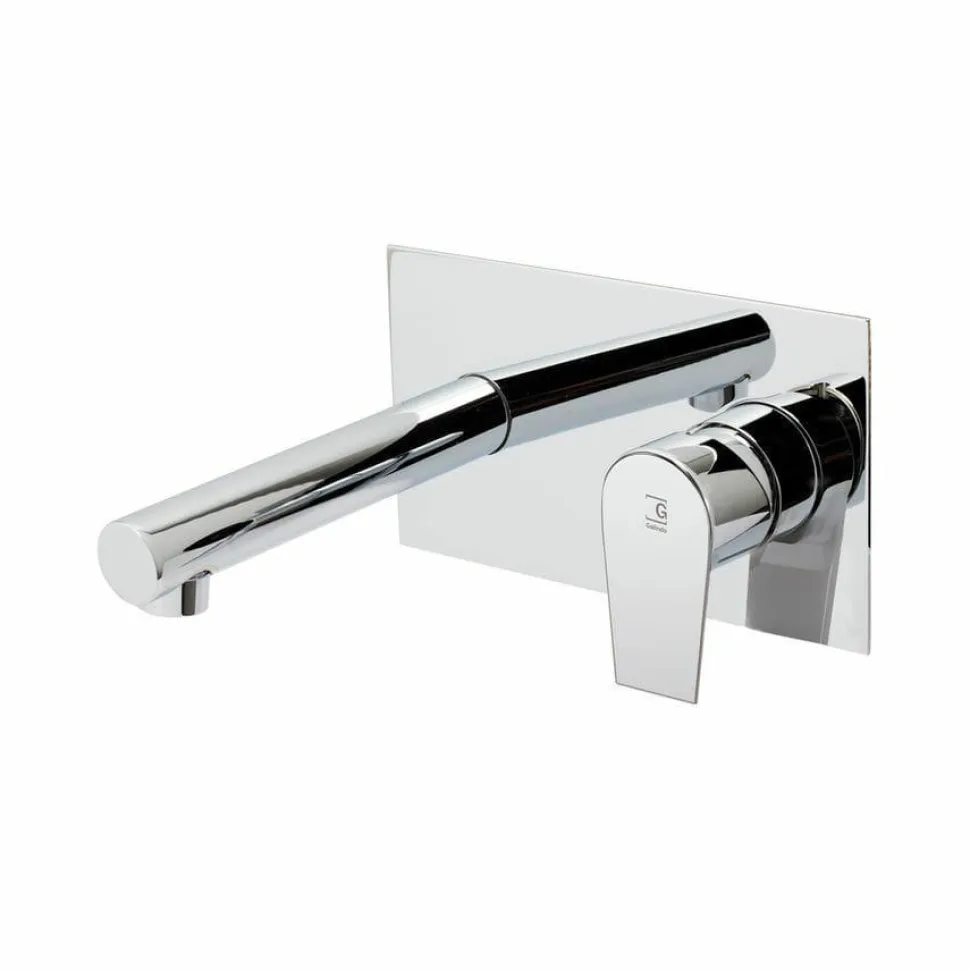 Grifo De Lavabo Mural Cromo – Aroha – Galindo – 4605600