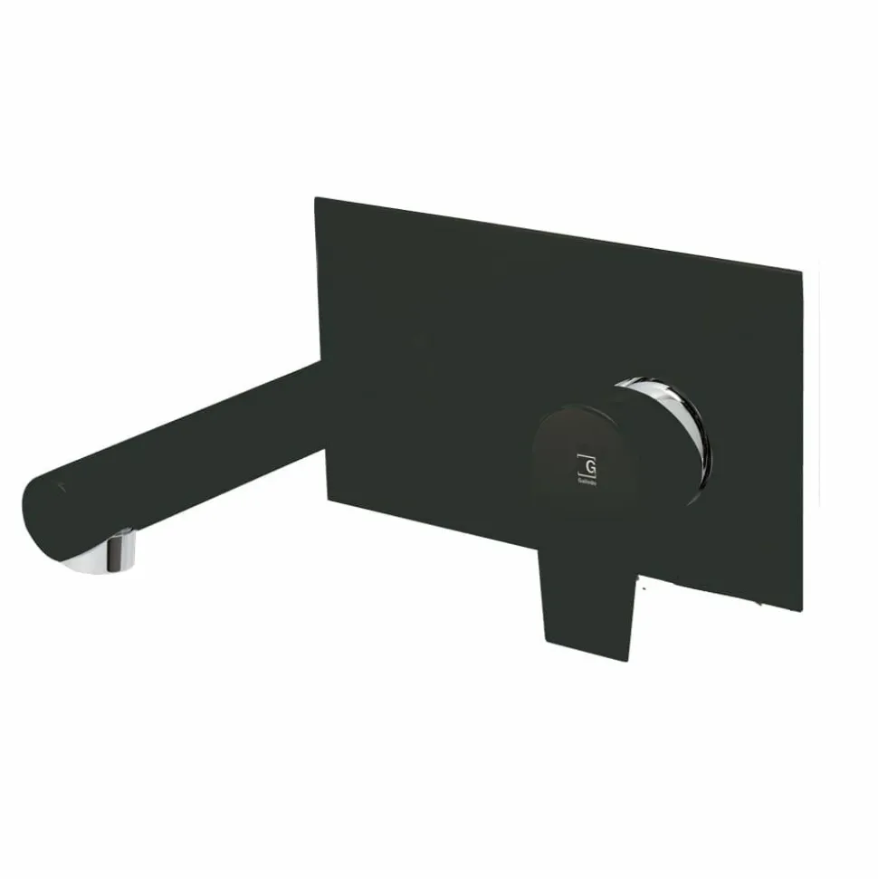 Grifo De Lavabo Mural Negro – Aroha – Galindo – 4605616