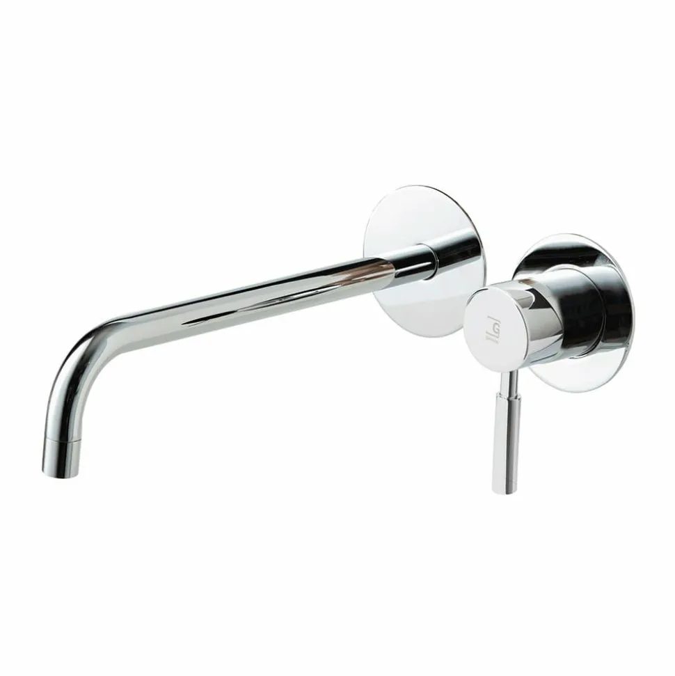 Grifo De Lavabo Mural Theo City Sin Placa Corto Cromo – 8655700 – Galindo
