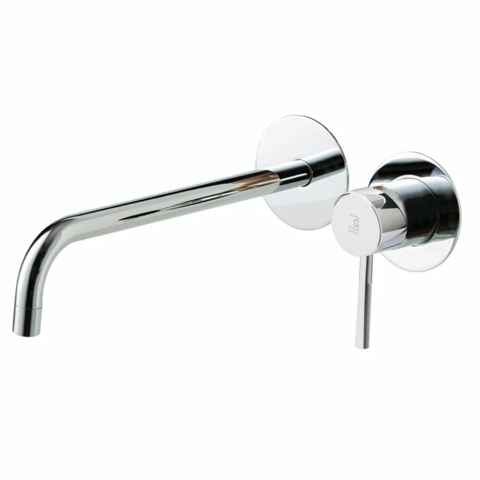 Grifo De Lavabo Mural Theo Dark Cromo – 8635600 – Galindo