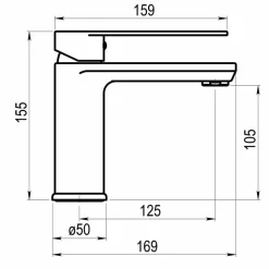Grifo De Lavabo Nine RAL-4005 – Griferías Galindo – 4625000_RAL4005