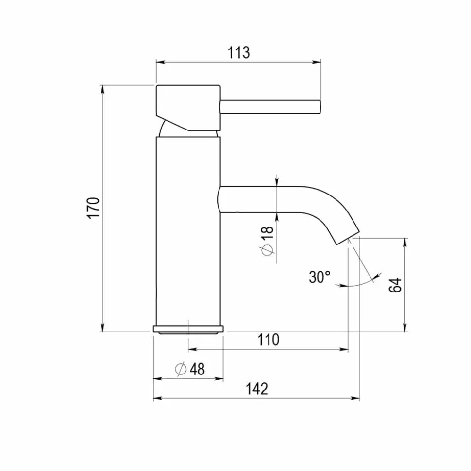 Grifo De Lavabo Theo Dark Cromo – 8635000 – Galindo