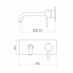 Grifo De Mural Lavabo Trama Oro Cepillado – 4975629 – Galindo – LuxCover