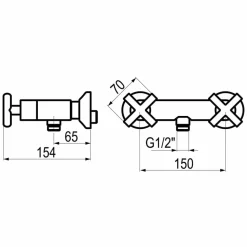 Grifo Ducha Cromo Mate – Matrix – 8243561 – Galindo