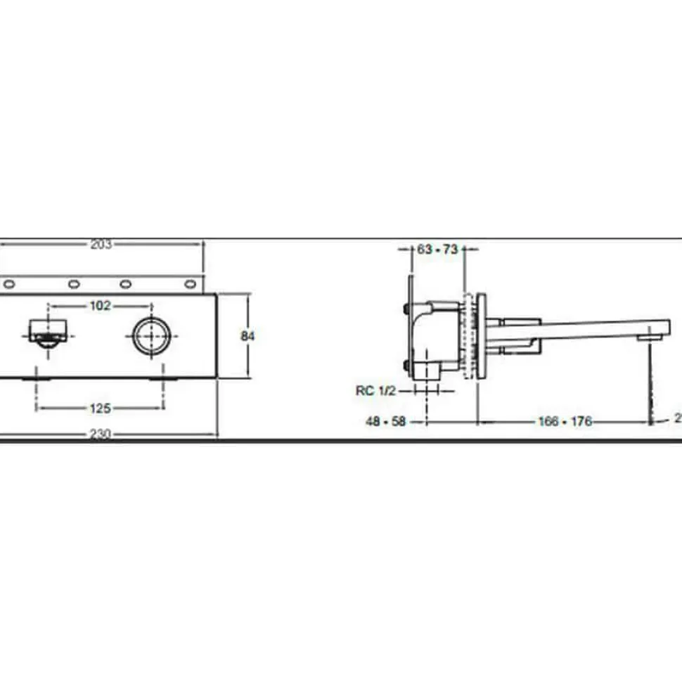 Grifo Empotrado Para Lavabo Mural – Jacob Delafon – Composed