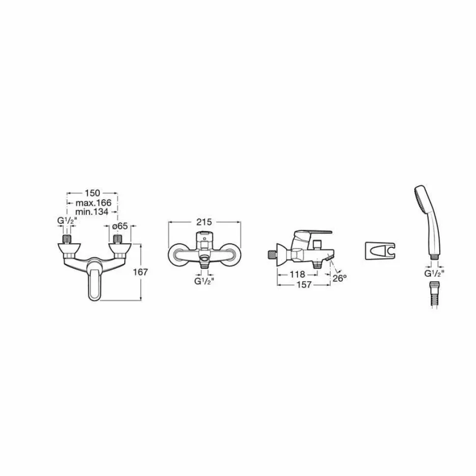 Grifo Exterior Para Baño – Ducha – Roca – Victoria – A5A0125C02