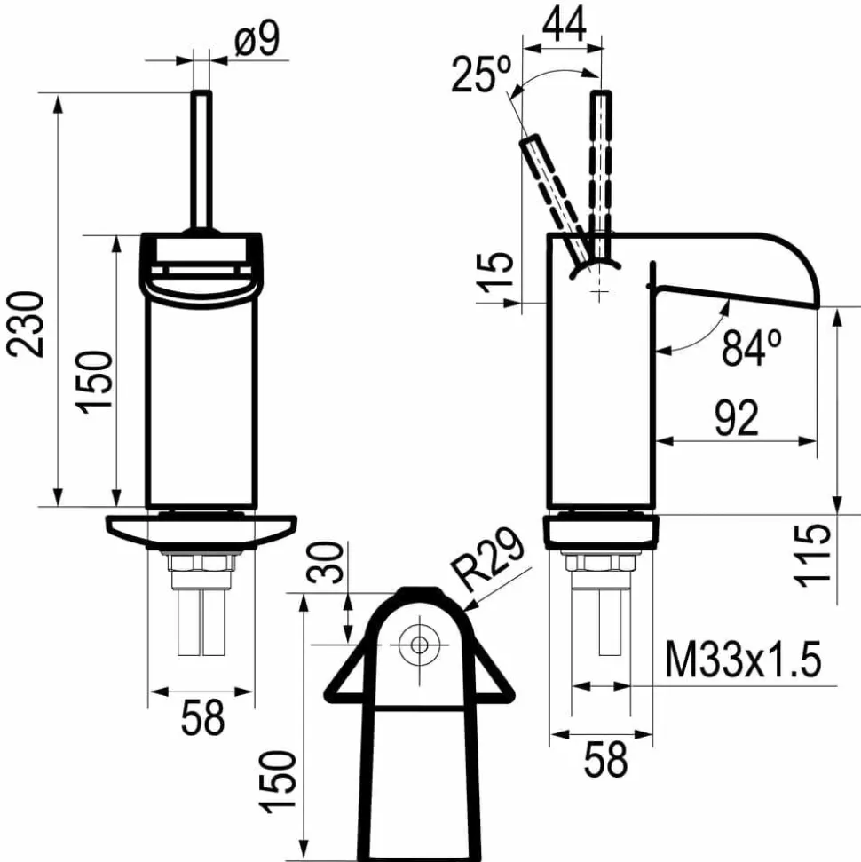 Grifo Lavabo Medio Con Desagüe – Loveme – 6944100 – Galindo