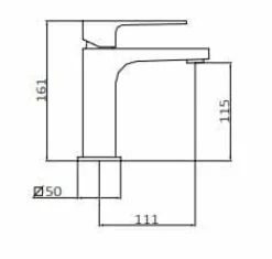 Grifo Lavabo Monomando Con Válvula Clic-clac Quadro Negro Estilo Premium Colección KALA 60512601 – GRB Mixers