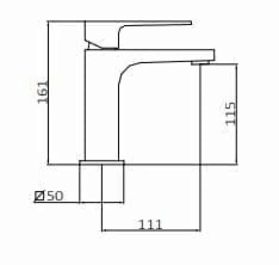 Grifo Lavabo Monomando Con Válvula Clic-clac Quadro Negro Estilo Premium Colección KALA 60512601 – GRB Mixers