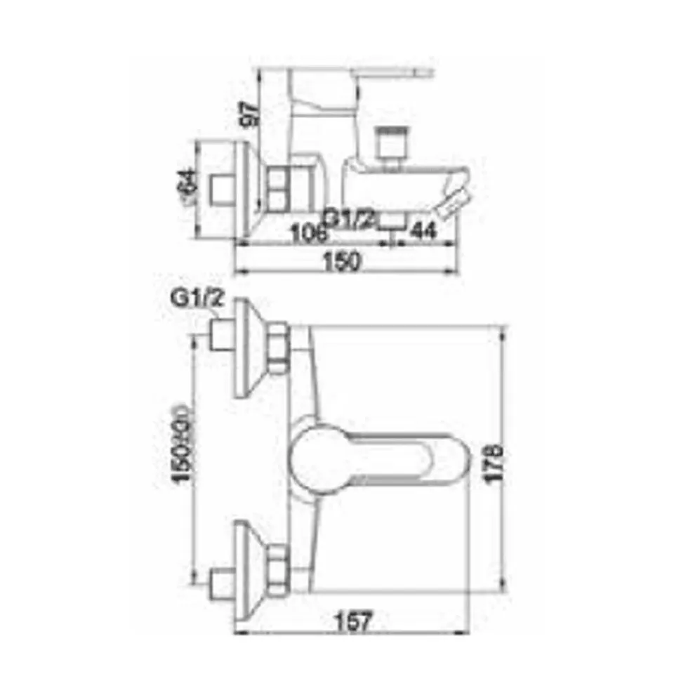 Grifo Monomando De Baño-ducha – Lyon – Aquahome