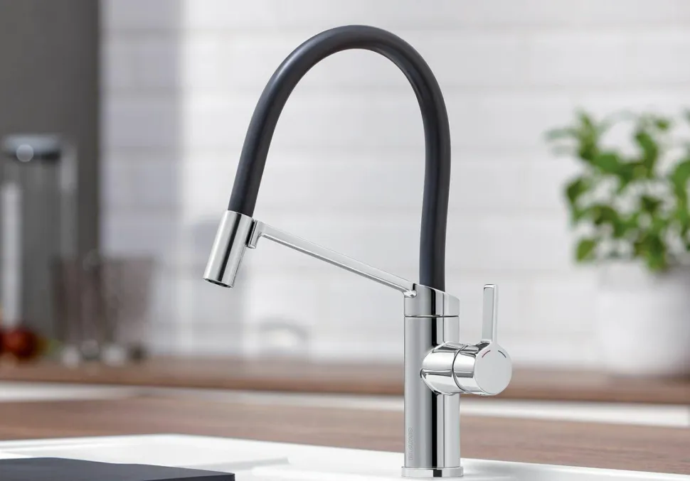 Grifo Monomando De Cocina Con Caño Intercambiable De Colores Viu-S – Blanco