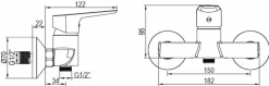 Grifo Monomando De Ducha Lile Cromo Con Equipo (Mango De Ducha, Flexo Y Soporte) – 01LIL301CR – AQG