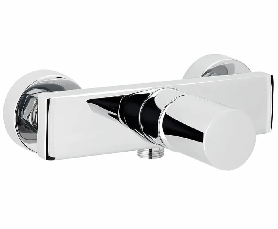 Grifo Monomando De Ducha Tube Cromo Con Equipo (Mango De Ducha, Flexo Y Soporte) – 01TUB310CR – AQG